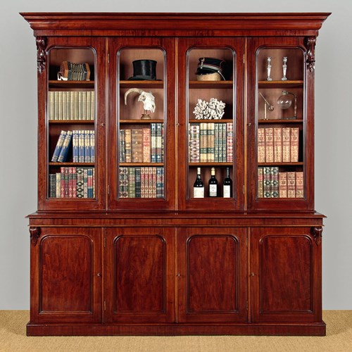 Four Door Mahogany Library Bookcase C.1870