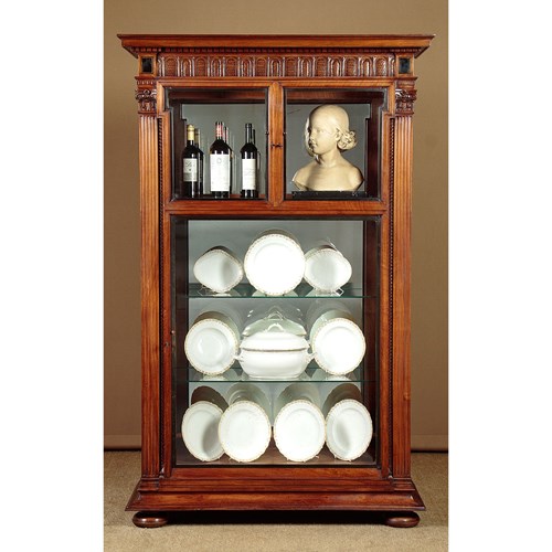Walnut Display Cabinet C.1910
