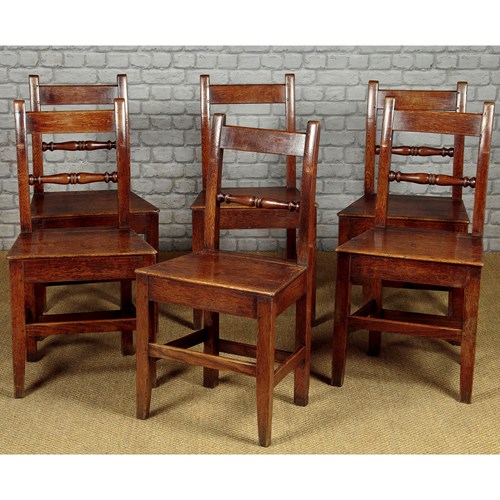 Set Of Six Welsh Cottage Dining Chairs C.1850