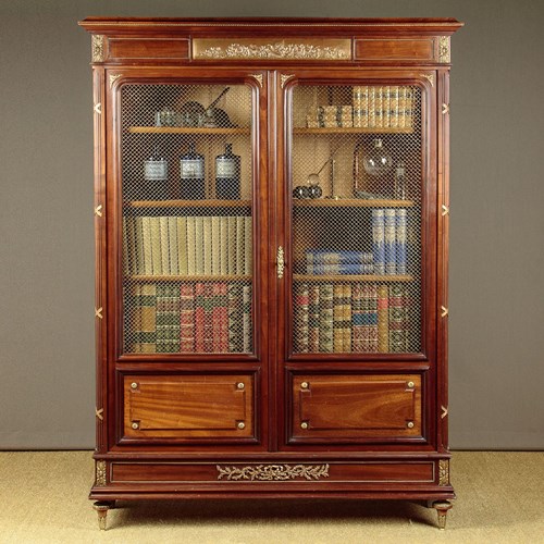 Louis XVI Style Brass Mounted Bookcase C.1930