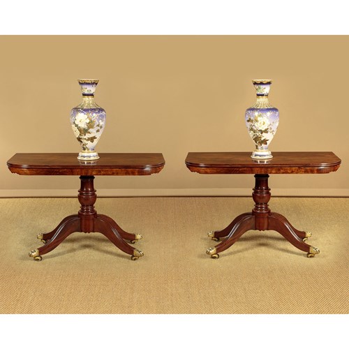 Pair Of Mahogany Console Tables C.1830