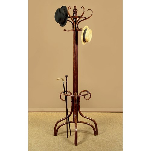 Half Depth Bentwood Hatstand By Fischel C.1910