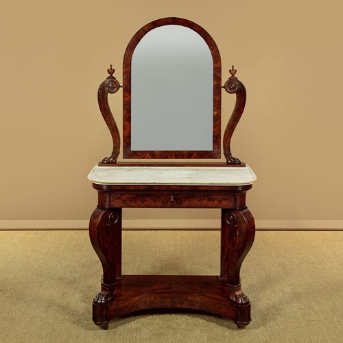 Mahogany & Marble Top Dressing Table C.1850