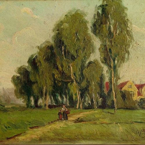 Small Oil Painting Dated 1922