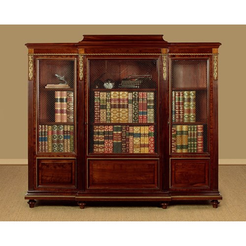 Brass Mounted Breakfront Bookcase C.1910