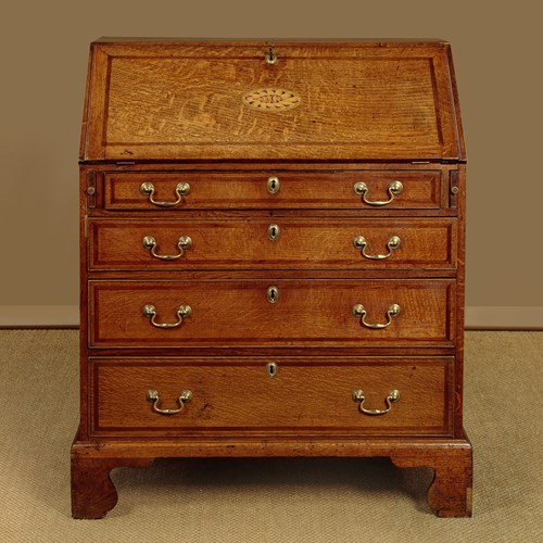 Small Georgian Oak Bureau C.1810