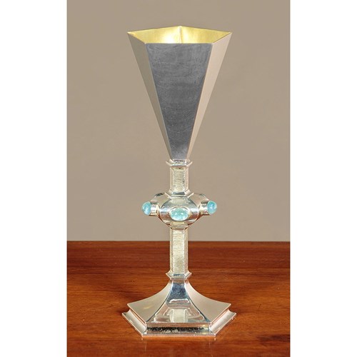 Mid Century Silver Chalice By Jocelyn Burton. London 1975