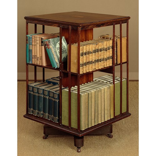 Rosewood Revolving Bookcase C.1905