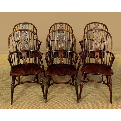 Set Of Six Windsor Armchairs