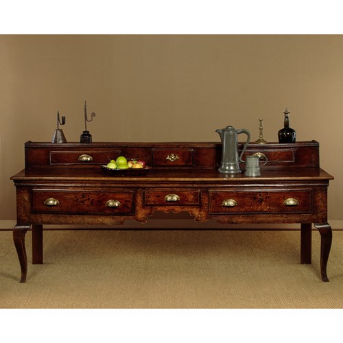 Low Oak Dresser Base C.1800