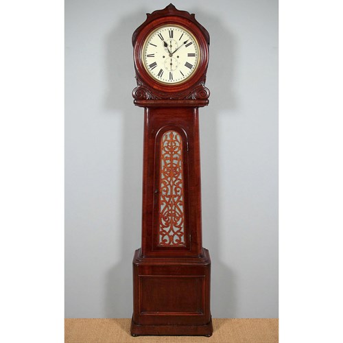 Mahogany Drumhead Longcase Clock C.1840