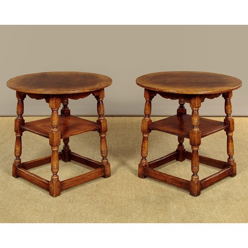 Pair Of Oak Side Tables