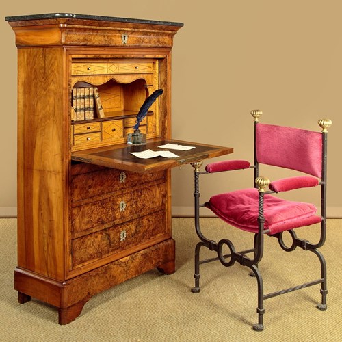 Burr Walnut Secretaire Abattant C.1840