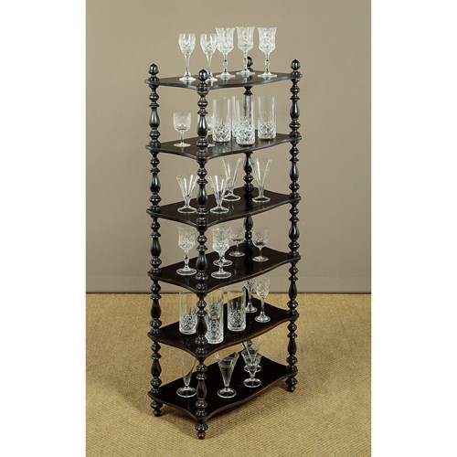 Six Tier Ebonised Dumb Waiter C.1860