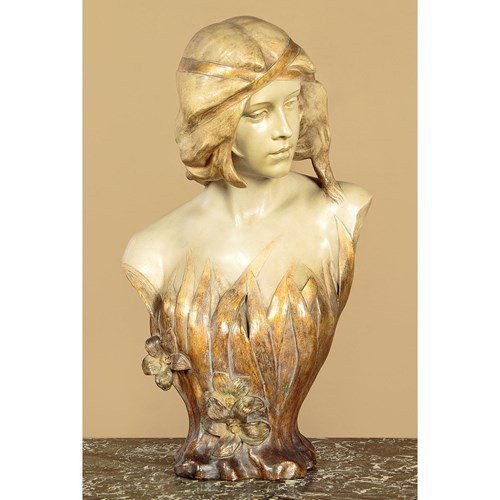 Art Nouveau Bust By Goldscheider C.1900