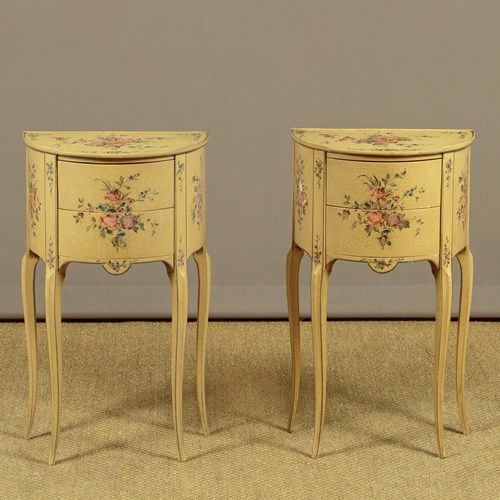 Pair Of Painted Side Tables C.1950