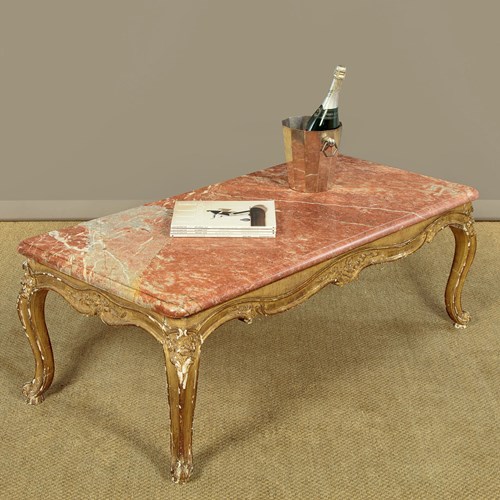 Giltwood & Marble Top Coffee Table C.1930