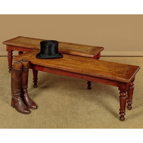 Pair Of Oak Benches C.1880
