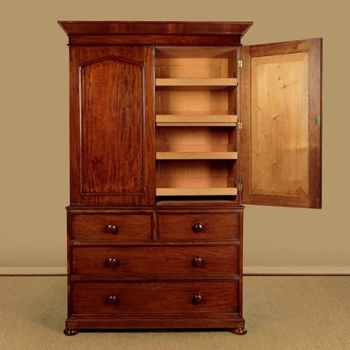 Mahogany Linen Press C.1820