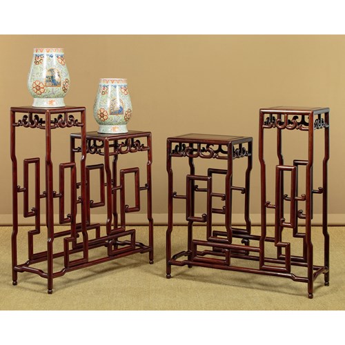 Pair Of Chinese Two Tier Stands C.1930