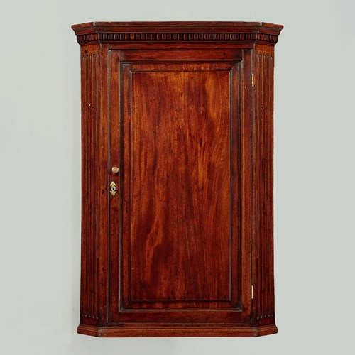 Small Mahogany Corner Cupboard C.1800