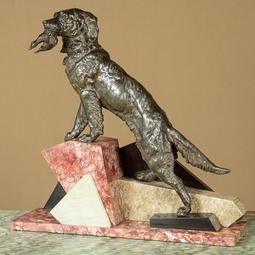 Art Deco Sculpture Of A Gun Dog C.1930