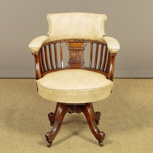 Oak Revolving Desk Chair C.1890