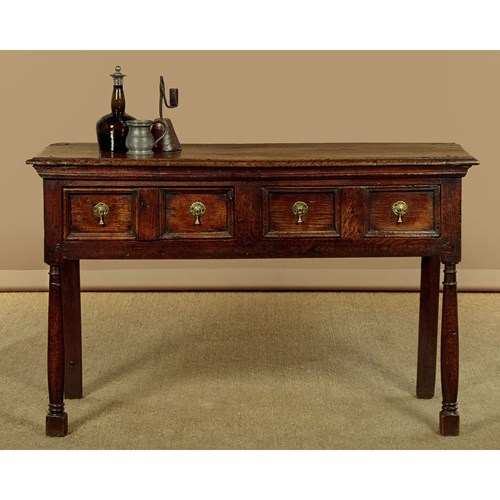 Unusually Small 18Th.C. Oak Dresser Base C.1720