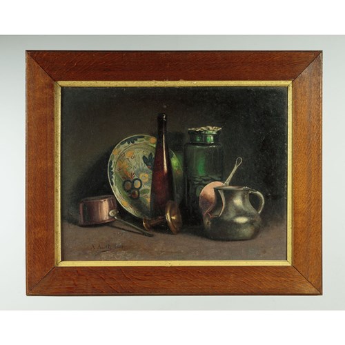Still Life Oil Painting Dated 1889