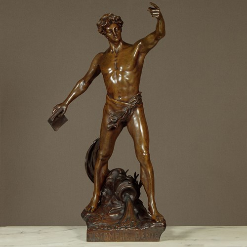 Large Bronze Figure 'Triomphe Du Genie' C.1920