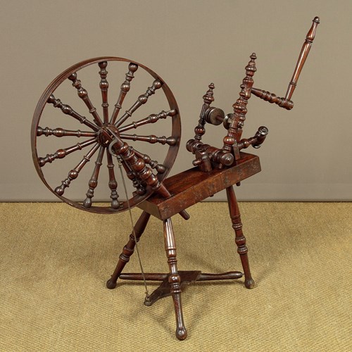 18Th.C. Spinning Wheel