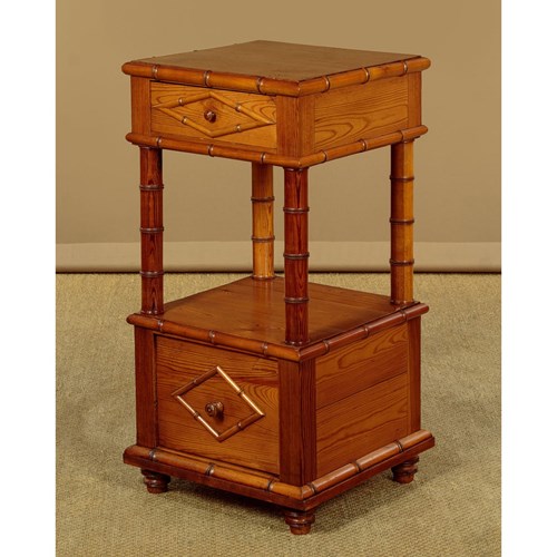 Faux Bamboo Bedside Cabinet C.1890