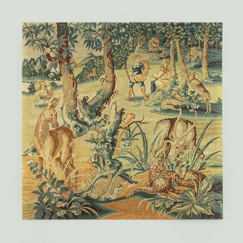 Large Tapestry Panel Of A Game Park
