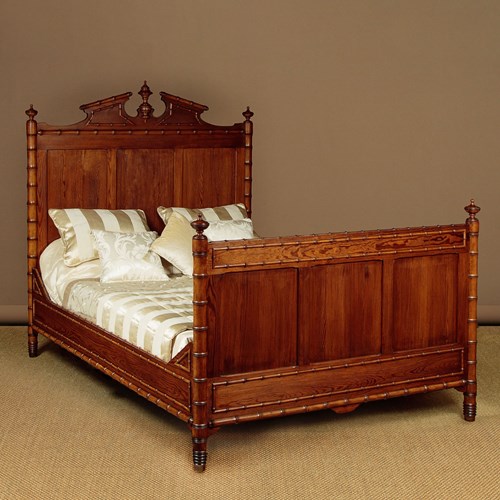 Faux Bamboo Double Bed C.1890