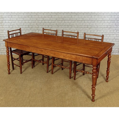French Cherry Wood Kitchen Dining Table C.1860