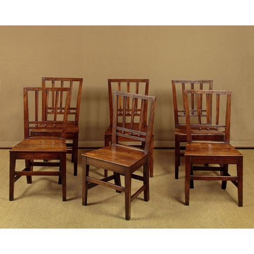 Set Of Six Welsh Cottage Dining Chairs C.1810