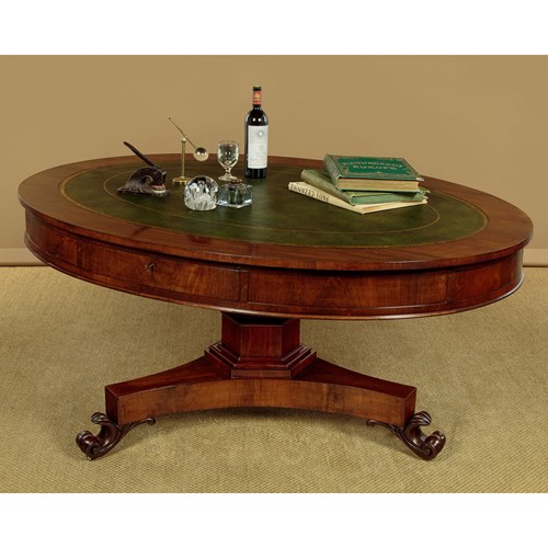 Oval Library Drum Table C.1860