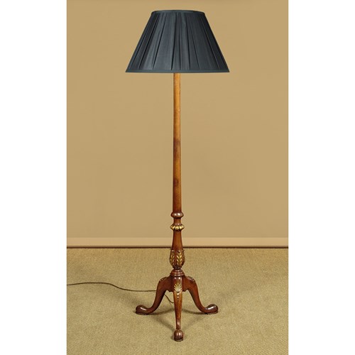 Mahogany & Gilded Standard Lamp C.1930