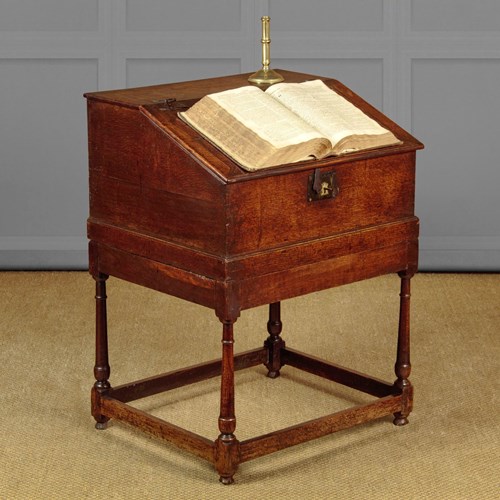 18Th.C. Lectern Bible Box On Stand C.1760