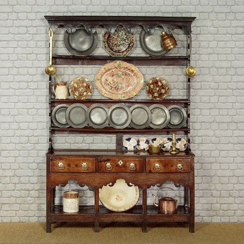 Small Cottage Welsh Dresser & Rack C.1800