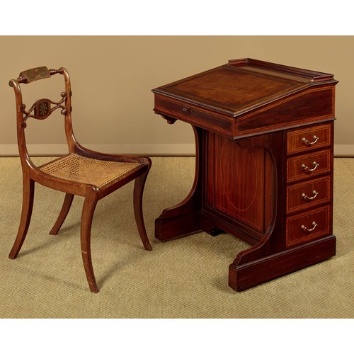 Inlaid Mahogany Davenport Writing Desk C.1905