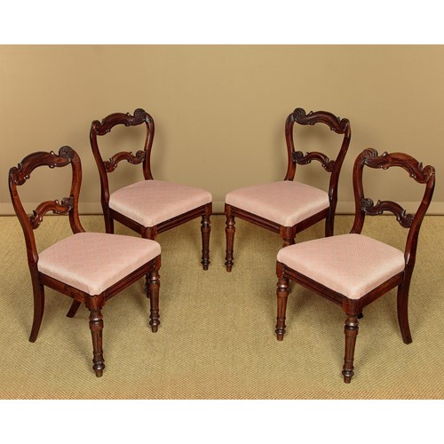 Set Of Four Rosewood Dining Chairs C.1860