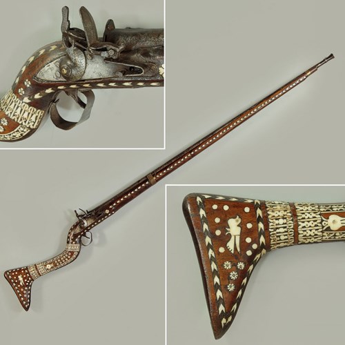 Bone Inlaid Afghani Jezail Wall Piece