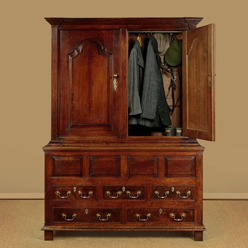 Georgian Oak Tack Cupboard C.1760