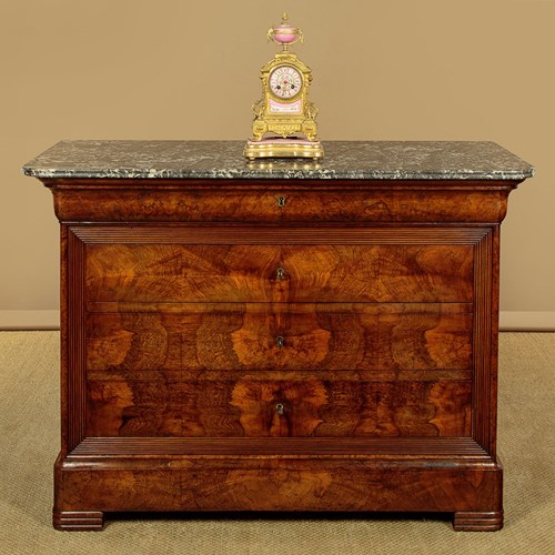 Burr Walnut Commode C.1860