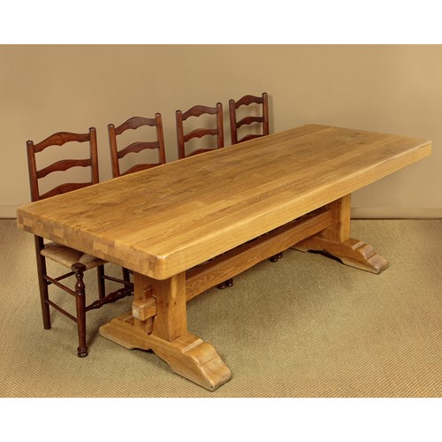 Large Oak Refectory Dining Table