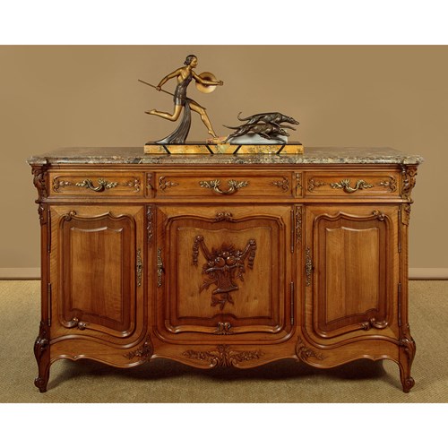 French Marble Top Sideboard C.1930