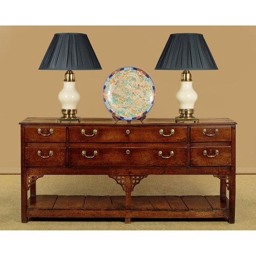 Oak Potboard Dresser Base C.1780