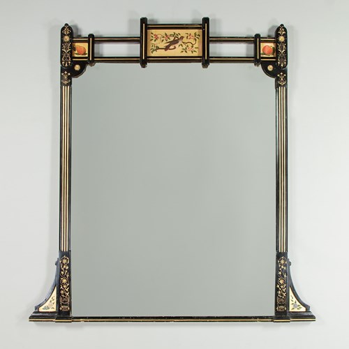 Large Aesthetic Movement Overmantle Mirror C.1880