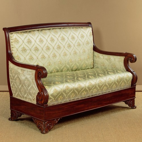 Louis Philippe Mahogany Settee C.1840